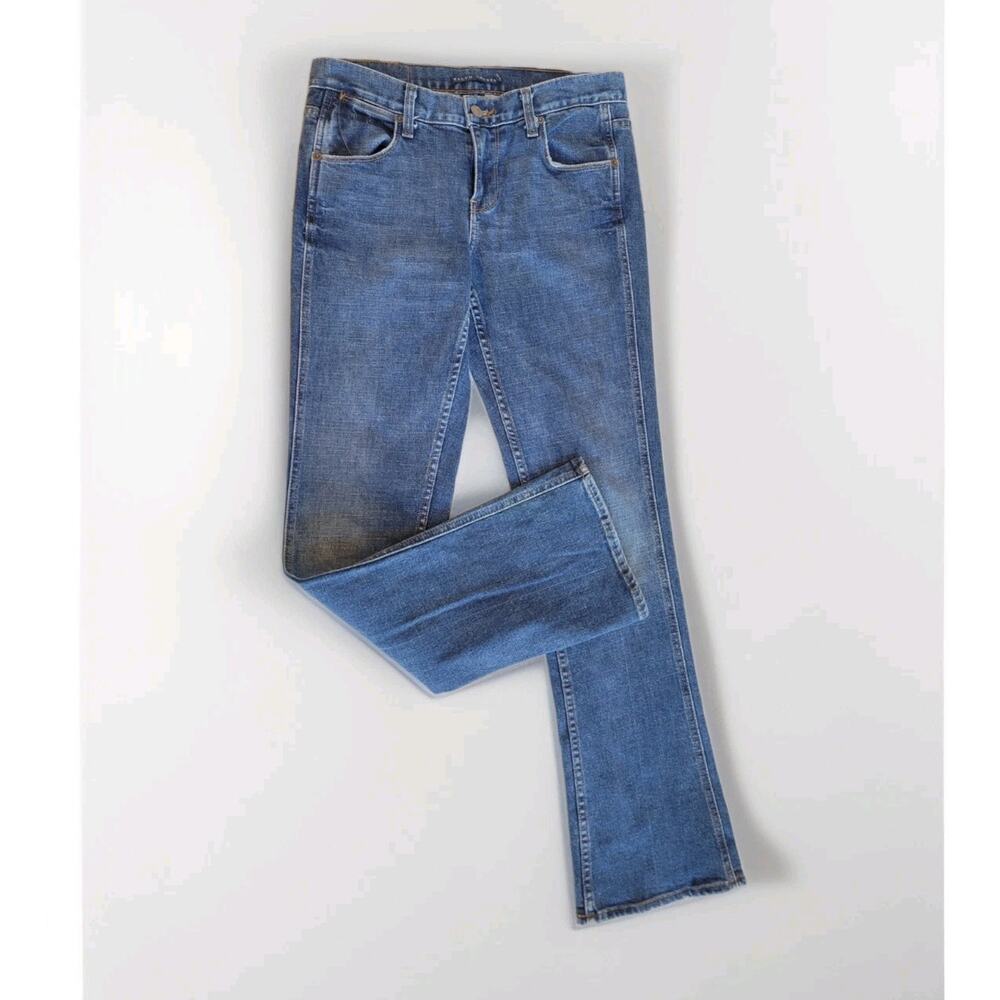 Vintage Ralph Lauren Jean Co Dark Wash Straight Leg Stretch Denim Jeans Size 29